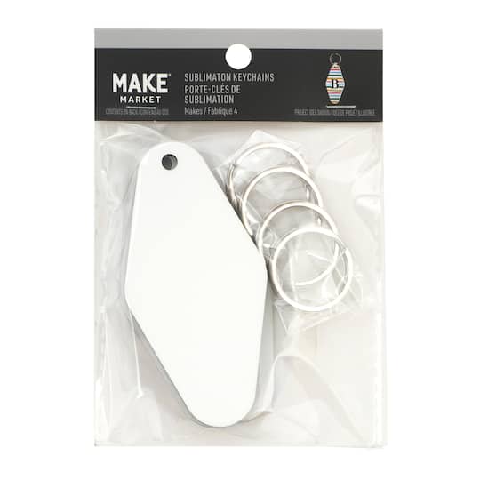 Diamond Sublimation Keychains by Make Market®, 4ct.